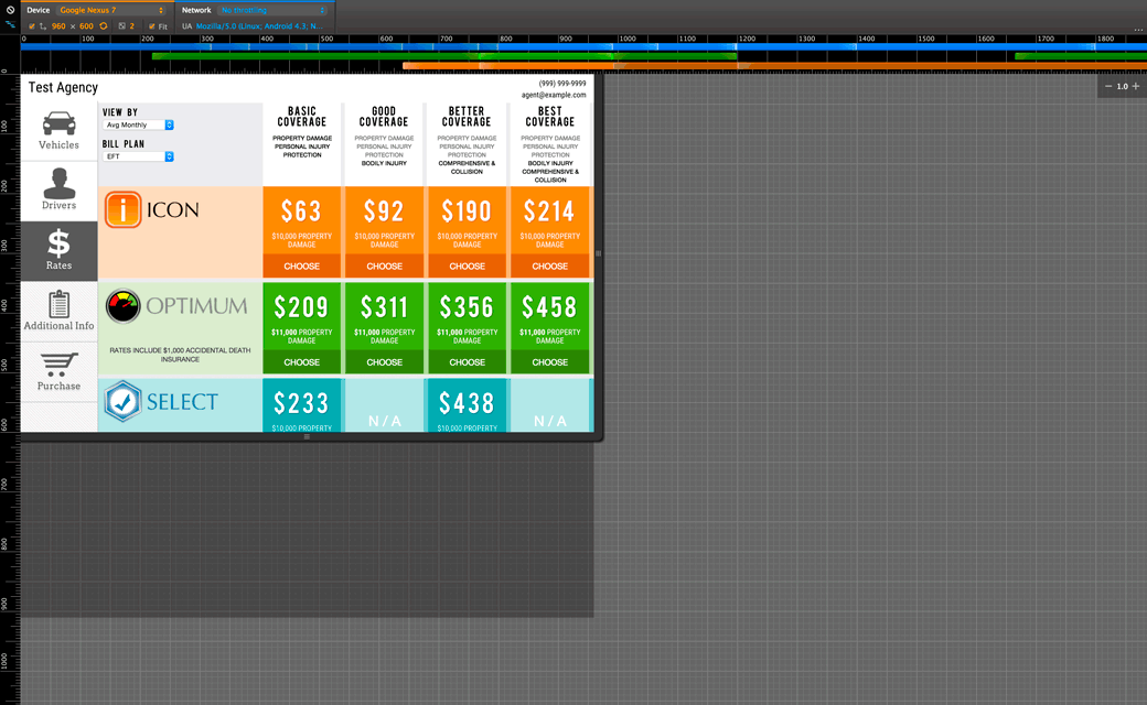 Mobile emulation during development