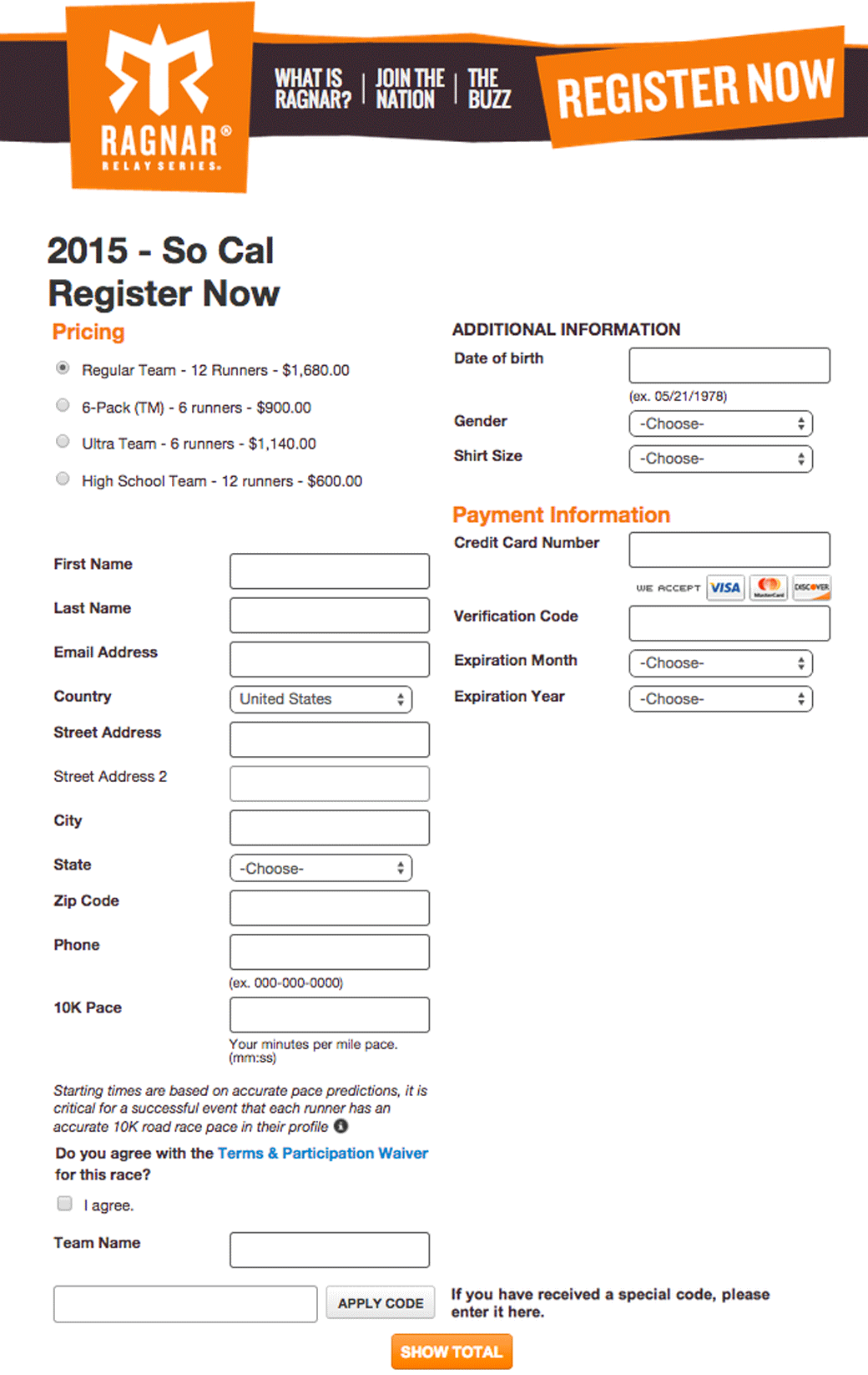 Fully branded registration form Fully branded registration form